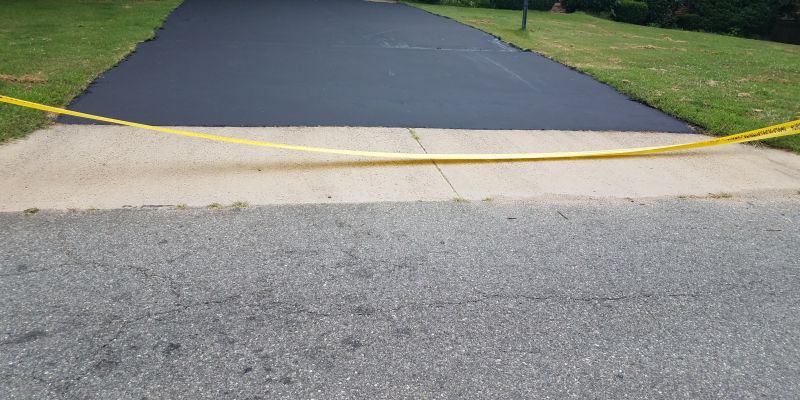 Finished Driveway with Clear Markings